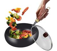 da cucina - Padella da cucina in metallo fatta a mano, caldaia per riscaldamento in ferro naturale | Costruzione bilanciata, copertura della base arrotondata, ideale per ricette elettriche