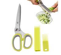 da Cucina utensile da cucina in acciaio inossidabile a 5 | per tritare verdure per basilico, cipollina, prezzemolo, menta, insalata, lattuga, zuppa e preparazione cibo