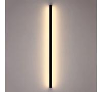 da da Parete a LED Moderna dimmerabile - Design Lungo Una Parola, Striscia in Metallo Nero per Camera da Letto, Illuminazione Semplice per corridoio