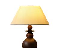 da da scrivania Vintage Francese - Base in Legno ello con Finitura in Bronzo Anticato, Collo D'Oca reabile e Paralume in Tessuto, Classica da da Lettura per Studio, Ufficio, Hall di