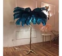 da da Terra, da da Lettura da Terra, da da Terra a LED Colorata ed Esclusiva, Elegante da da Terra in Rame con Piume di Struzzo, Romantica da da vetrina, 35 Piume, Altezza 2