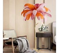 da da Terra, da da Lettura da Terra, da da Terra a LED Colorata ed Esclusiva, Elegante da da Terra in Rame con Piume di Struzzo, Romantica da da vetrina, 35 Piume, Altezza 2