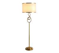 da da Terra in Ottone Anticato da 65 Pollici - Luce Calda a LED Alta con Base Pesante e Paralume in Tessuto, Ideale per la Lettura in Camera da Letto e negli ANI dell'ufficio