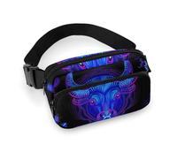 da donna alla moda, portatile, modello grande con tracolla regolabile per corsa, escursionismo, allenamento, viaggio, compatibile con Neon Zodiaco Astrologia Toro
