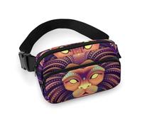da donna alla moda, portatile, modello grande con tracolla regolabile per corsa, escursionismo, allenamento, viaggi, compatibile con Testa di Leone Re Neon Astrologia Leone Zodiaco