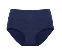 da donna ampio e confortevole, senza tracce, a vita media, in cotone, cavallo con fianchi rialzati, addome contratto, pantaloni a triangolo senza Slip Donna Vita Alta Sexy Culotte Donna Vita (Blue, L)