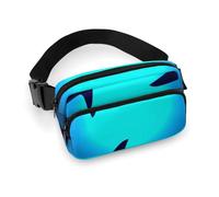 da donna con decorazioni per abiti alla moda, confezione piccola completamente stampata, portatile con tracolla regolabile compatibile con gli squali galleggianti del mare blu oceano