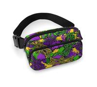da donna con decorazioni per abiti alla moda, confezione piccola completamente stampata, portatile con tracolla regolabile compatibile con maschere del Mardi Gras con schizzi di vern