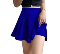 Da Donna Svasato Pieghe Mini Skater Gonna Con Pantaloncini Scuola Uniforme