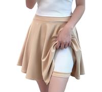 Da Donna Svasato Pieghe Mini Skater Gonna Elastico Vita Scuola Uniforme