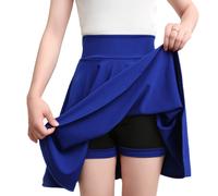 Da Donna Svasato Pieghe Mini Skater Gonna Elastico Vita Scuola Uniforme