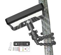 da esterno - Lampada con sensore di movimento 600 lm con treppiede flessibile, luce LED solare in modalità 3 colori | Illuminazione esterna per giardino, camper, strada, campeggio