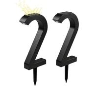 da Esterno per Sentieri Illuminazione Faretto a Picchetto Forma Numero 2 | 2 Pezzi Marciapiede Per Prato, , Cammino, Patio, Strada, Paesaggio, Natale, Halloween, Decor Marciapiede