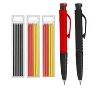 da falegname con temperamatite, matite da falegname massicce | Pennarello Matite da falegname con fori profondi | 18 ricariche incluse Matite per marcatura per uso interno ed esterno