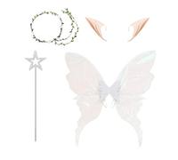 da fata d'angelo per Halloween, cosplay, delicate sulla pelle, coinvolgenti per adulti, ragazze, mogli, fidanzate, sorelle, madri, set di costume con da fata, con fascia per capelli