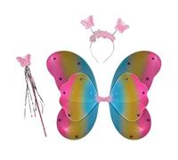 Da Fata - Di Farfalla | D'angelo | Butterfly Hair Hoop | Fairy Wings Kids | Butterfly Wings Kids | Fairy Wand Costume Accessory Wings Hair Hoop Wand For Toddler Cosplay Festival Ro
