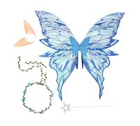 Da Fata Per Bambine - Fatato Con Ghirlanda Di Fiori Bacchetta E Orecchini | Costume Per Recitazione Ruoli Giochi Feste Compleanno, Comfort Tutto Il Giorno, Kit Gioco Ddi Ruolo