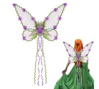 Da Fata Per Bambini | Da Farfalla Gioco Di Ruolo Con Fiori E Foglie 3D,Costume Vestito Travestimento Accessorio per Ragazze Donne Bambini