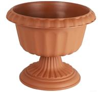 da Fiori in Plastica 30cm Urna Decorativa per Piante Grasse e Fiori Secchi Design Scanalato Base Pedonale UV per giardino Esterno(D)