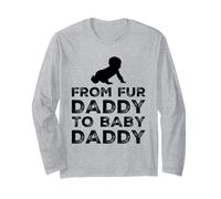 da Fur Daddy a Baby Daddy Cane papà Padri Gravidanza Umorismo Maglia a Manica