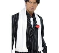 Da Gangster Donna Mafia Costume Accessoy 1920s Bianco Sciarpa