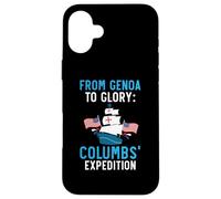 Da Genova alla gloria: spedizione di Colombo Giorno di Colombo Custodia per iPhone 16 Plus