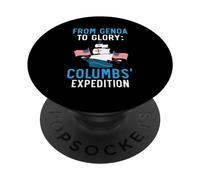 Da Genova alla gloria: spedizione di Colombo Giorno di Colombo PopSockets PopGrip Adesivo