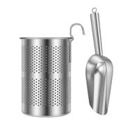 da Ghiaccio con Supporto - Mestolo in acciaio,Scoop Per Macchina Del Ghiaccio,Utilizzabile Per Secchio, Bar Domestico, Frigorifero, Feste, Campeggio E Matrimonio