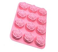 da Ghiaccio per Cocktail - 12 Scomparti A Rosa Per Dolci Fai Da Te,Forme In Silicone Per Sapone E Vassoi Da Congelatore - Per Cioccolato Gelatina Mousse Cocktail Artigianato