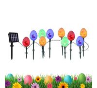 da Giardino a Energia Solare per la Pasqua | Decorazione Esterna Impermeabile da 3,5 Metri con,Filo Luminoso Colorato A Tema Pasquale | Per Giardino Cortile Sentiero Viale Patio Prato e
