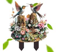 da giardino a forma di colibrì - decorativi in acrilico, decorazione di primavera per | Picchetto da giardino colorato per aiuole e bordi, decorazione del patio, arte e