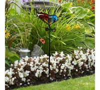 da giardino a forma di farfalla in metallo, decorazione rustica da giardino per