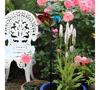 da giardino a forma di farfalla, in metallo, per esterni, per patio, vaso di