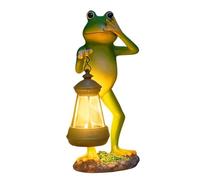 da giardino ad energia solare, compatte e resistenti alle intemperie, a forma di rana, statua illuminata a forma di rana, per cortile, cortile, portico, fattoria, balcone, prato, , garage