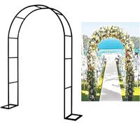 Da giardino con struttura in acciaio for piante rampicanti, molto adatto for prato, terrazza, cortile, decorazione di nozze(White,W1.2M*H2.2M)