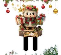 da giardino di Natale, statuetta di Natale, picchetto decorativo, forniture per feste in acrilico 2D per uso esterno con fioriere, vasi di fiori,