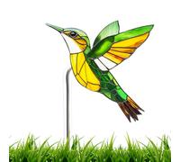 da giardino in acrilico per uccelli, stile colorato, decorazione a colibrì, ornamento 2D per esterni, per prato, patio, , cactus, vaso per orchidee, primavera, estate, regalo da