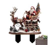 da giardino in acrilico, picchetto da giardino di Babbo Natale | Arte da cortile acrilico 2D Babbo Natale - Decorazione per esterni , decorazione per prato resistente alle intemperie