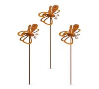 da Giardino in Metallo alla, Set da 3 | Materiale resistente, Palo Giardino Fisso, Accento Paesaggistico, Per Progettisti Ver