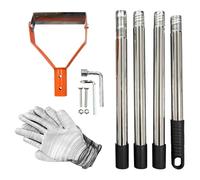 Da giardino per diserbare - Pala manuale con anello regolabile, raschiatore in metallo per giardinaggio, per trincee, allentare il terreno, bordi, fattoria, prato, cortile, aiuole, Hue