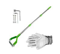 da giardino per diserbo | Rastrello manuale con manico lungo regolabile, in metallo, rastrello ed estrattore di , per trincea, allento, scardio e confine in fattoria, prato, cortile, cortile e