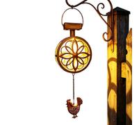 da giardino per esterni, illuminazione a forma di con ciondolo a forma di pollo