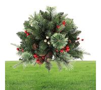 Da Giardino - Picchetto Albero di Natale con Pane e Bacche Rosse,Tutor Segnaletici Decorativi per Pavimento Esterno Giardino Terrazza