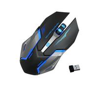 da gioco wireless - Design ergonomico ad alta precisione | da gioco per PC ricaricabili senza fili, di accensione LED respirabili, silenzioso, compatibile con PC e laptop, ideale per