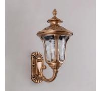 da in Bronzo con Paralume in Vetro Ondulato, Applique da Parete Impermeabile, Illuminazione per Patio, corridoi, Scale, Giardini, Piccola (M)