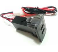 Da Incasso Presa Doppio/Doppia USB Rosso Caricabatterie Per Volkswagen VW Golf