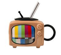 Da Latte A Forma Televisiva - Ceramica 450 Ml | Boccale Di Birra Unico E Ţazza Ďi Caffè Ďa Viaggio Creativa | Novità Bicchieri Dal Design Retrò Per La TV, Ṕer Ļa Casa, Ľa Scuola, Il Dormitorio,