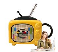 Da Latte A Forma Televisiva - Ceramica 450 Ml | Boccale Di Birra Unico E Ţazza Ďi Caffè Ďa Viaggio Creativa | Novità Bicchieri Dal Design Retrò Per La TV, Ṕer Ļa Casa, Ľa Scuola, Il Dormitorio,