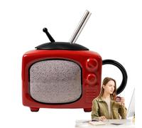 Da Latte A Forma Televisiva - Ceramica 450 Ml | Boccale Di Birra Unico E Ţazza Ďi Caffè Ďa Viaggio Creativa | Novità Bicchieri Dal Design Retrò Per La TV, Ṕer Ļa Casa, Ľa Scuola, Il Dormitorio,
