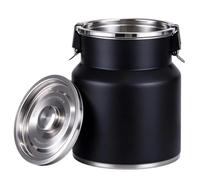Da Latte Contenitore Dispenser da Tè con Coperchio Ermetico 2,5 L per Casa | Distributore Bevande In Acciaio Per Campeggio Casa Cucina Fattoria Tavolo Da Pranzo Ristorante Festa Riunione Nero